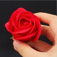 DIY 50pcs Bunga dalam Kotak Pembuatan Kotak Hadiah Buket Florist Grosir Sabun Bunga Buatan Mawar Kotak Hadiah Sabun Mawar