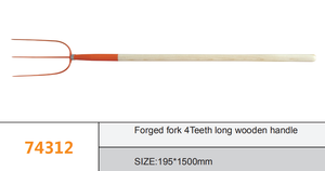 74312 forgé fourche 3 Dents longue poignée en bois - Product Image 2
