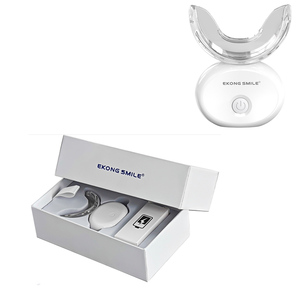 Kit Sbiancante per Denti Personalizzato OEM 2025 con Logo Privato, Gel Sbiancante Professionale con Luce LED Rossa e Blu, Gusto Menta, Senza Perossido - Product Image 1