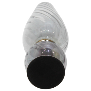 Vaso alto in vetro fumé con base arrotondata per decorazione del soggiorno - Product Image 5