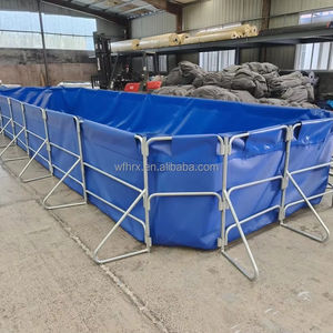 Usine de support de piscine pour poissons horticoles Prix de gros Stockage d'eau Étang d'aquaculture Écran solaire Tuyau galvanisé Réservoir de poissons - Product Image 1