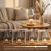 Vente chaude deux ampoules fondant nuit cire brûleur d'encens aromathérapie bois bougie chauffe-lampe