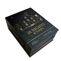 Individuelles Kunstwerk 24-Tage-Schokoladen-Adventskalender Geschenkbox mit UV-Beschichtung und Glanzlaminierung