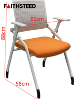 Chaise de formation empilable moderne avec tablette intégrée pour étudiants universitaires – Fabricant de mobilier scolaire en gros