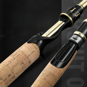 Pêche en eau douce de haute qualité Lake Stream 1.8m 2.1m 2.4m 2.7m 2 pièces en Fiber de carbone MH Spinning Baitcaster Rod et <span class=keywords><strong>Reel</strong></span> Combo
