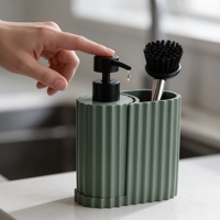 Distributeur de savon rechargeable avec pompe, conteneur de liquide pour cuisine, salle de bain, lavage des mains, design compact