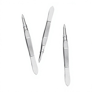 Recourbe-cils en acier inoxydable à pointe inclinée, pince cosmétique, pince à sourcils, outils d'épilation du visage - Product Image 4