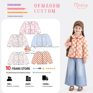 Veste matelassée vintage rouge à carreaux avec nœud pour filles, col Peter Pan, vêtement d'extérieur décontracté pour enfants avec poches à rabat en dentelle - Product Image 1