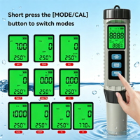 Testeur d'eau numérique étanche 8-en-1 multifonctionnel (pH, TDS, EC, Salinité, Chlore, ORP, S.G., Température) pour aquariums et hydroponie – Meilleures ventes