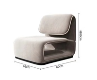 Fauteuil individuel moderne pour salon, style nordique, en tissu velours, pour la détente et les discussions