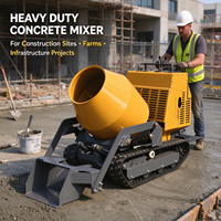 Mini-bétonnière sur chenilles à prix super bas, mini-dumper à essence, mini-bétonnière, cuve de mélange de béton pour usage personnel