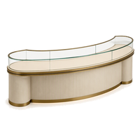 Vitrine d'îlot pour bijoux avec éclairage LED en verre, taille personnalisée pour bijouterie, boutique, aménagement de magasin, distributeur