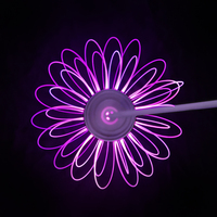 Lustre en fibre optique à lumière rouge LED à intensité variable, lampe suspendue moderne personnalisée