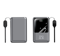 Vente en gros usine : Mini batteries externes portables 22,5 W à charge rapide 20000 mAh et stations d'alimentation avec câble, batteries externes mobiles 20000 mAh