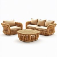 OE HOME Ensemble de canapés d'angle en rotin tressé résistant aux intempéries, design européen moderne, couleur et logo personnalisables, garantie 1 an