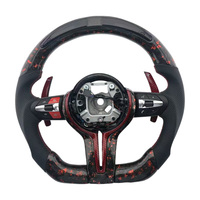 Volant de direction en fibre de carbone forgée à LED, vente directe d'usine, pour BMW F10 F30 F90 F01 F02, séries 3 4 5