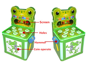 Funny Kids moneda <span class=keywords><strong>Rana</strong></span> salto martillo golpeando Premio Arcade máquinas para <span class=keywords><strong>la</strong></span> venta - Product Image 2