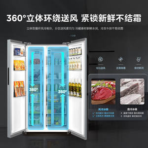 ตู้เย็นมีเดียแบบไซด์บายไซด์ 571 ลิตร ระบบฟรอสต์ฟรี ประหยัดพลังงาน ระบบอินเวอร์เตอร์คู่ - Product Image 4