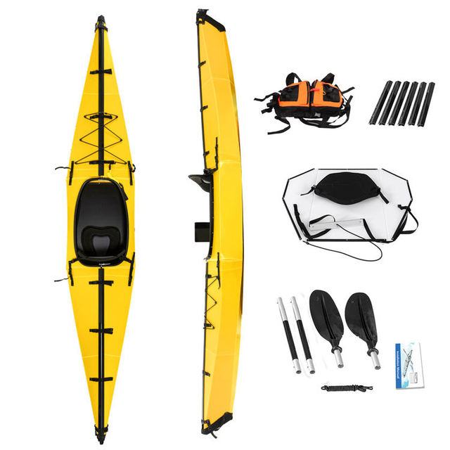 Hot Sale Portable Foldable Kayak Folding Canoe Water Sports Touring Sea Folding Canoe/Kayak Plastic Boats