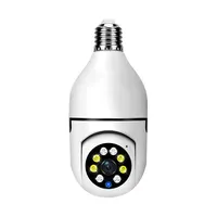 אמזון מכירה לוהטת 720p FISHEYE פנורמי אור הנורה Wifi מצלמה ראיית לילה אלחוטי אור Led הנורה מצלמה 360 wifi ip מצלמה