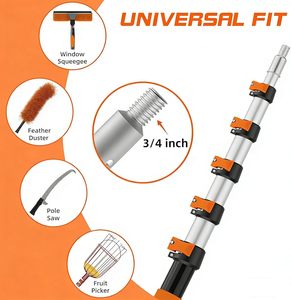 <span class=keywords><strong>Perche</strong></span> télescopique multi-tailles 1,35-10,8 m, directement de l'usine - Embout universel, pour le nettoyage des fenêtres/lavage de voitures/<span class=keywords><strong>peinture</strong></span>/ramassage de fruits - Product Image 6