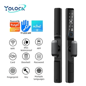 Cerradura Inteligente WiFi con Huella Dactilar Yolock Tuya, Cerradura Inteligente con Cerrojo para Puerta de Aluminio, Compatible con la Aplicación Smart Life - Product Image 1