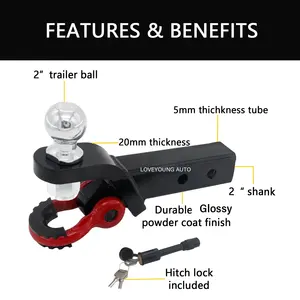 Accesorios de remolque Gancho de remolque para automóvil Eavy Duty Remolque Enganche Receptor de bola Montaje de enganche