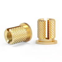 Self Locking Opposite Helical Knurl Brass Insert with Slot for Automotive Component Buyer