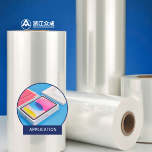<span class=keywords><strong>Film</strong></span> d'enveloppe de rétrécissement de la polyoléfine 19mic POF d'usine de Zhongda pour la boîte de télé<span class=keywords><strong>phone</strong></span> portable/iPad - Product Image 2