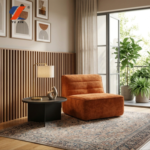 Sofá Comprimido Moderno para Sala de Estar, Mueble de Espuma de Alta Densidad con Moldeado Integrado, Sofá Minimalista de Tela en Caja - Product Image 1