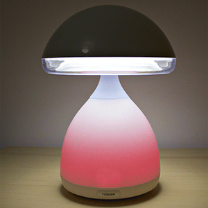 Dimmable Mushroom Lamp Glass Mushroom Bedside <b>Table</b> Lamp <b>Small</b> Nightstand Desklamp Swirl Light for Home Decor Dining Living Lamp - Product Image 3