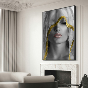 Donna Cover Face Canvas Art poster donna guerra spirituale dipinti su tela immagini murali per soggiorno Cuadros - Product Image 4