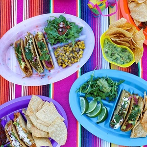 Platos de Taco Mexicanos Divididos Soporte de Taco Platos de Plástico para Alimentos para Restaurante - Product Image 4
