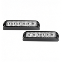 Barre lumineuse d'avertissement LED 6W ultra-lumineuse pour calandre, 12 modes stroboscopiques, boîtier en alliage d'aluminium, 5 couleurs, signal lumineux clignotant d'urgence pour camion