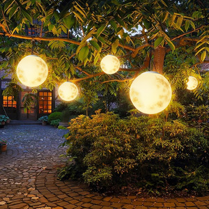 Lampe solaire extérieure étanche Led créative grande sphère en forme de lune 80 cm <span class=keywords><strong>Kula</strong></span> Ogrodowa Garden Moon Light Luna Luz - Product Image 6