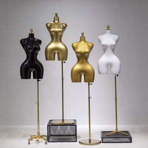 <span class=keywords><strong>Mannequin</strong></span> buste <span class=keywords><strong>femme</strong></span> grande taille style européen et américain, doré, en <span class=keywords><strong>plastique</strong></span>, pour présentation - Product Image 2
