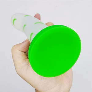 BANSEY - Dildo de Silicona Líquida con Forma de Luna Creciente que Brilla en la Oscuridad, Tapón Anal con Fuerte Succión, Juguetes Sexuales para Mujeres - Product Image 6