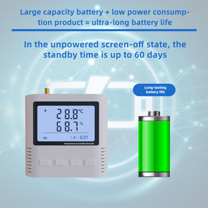 เซ็นเซอร์ความชื้นอุณหภูมิไร้สายสองโหมด | Lora/CAT1 | แบตเตอรี่5000mAh | ± 0.5ความแม่นยำของ °C | การเตือน & การเก็บรักษา - Product Image 3