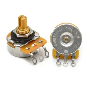 CTS Pots Log A or Linear 250k/500k Brass Shaft Volume Tone Potentiometers for Electric Guitars