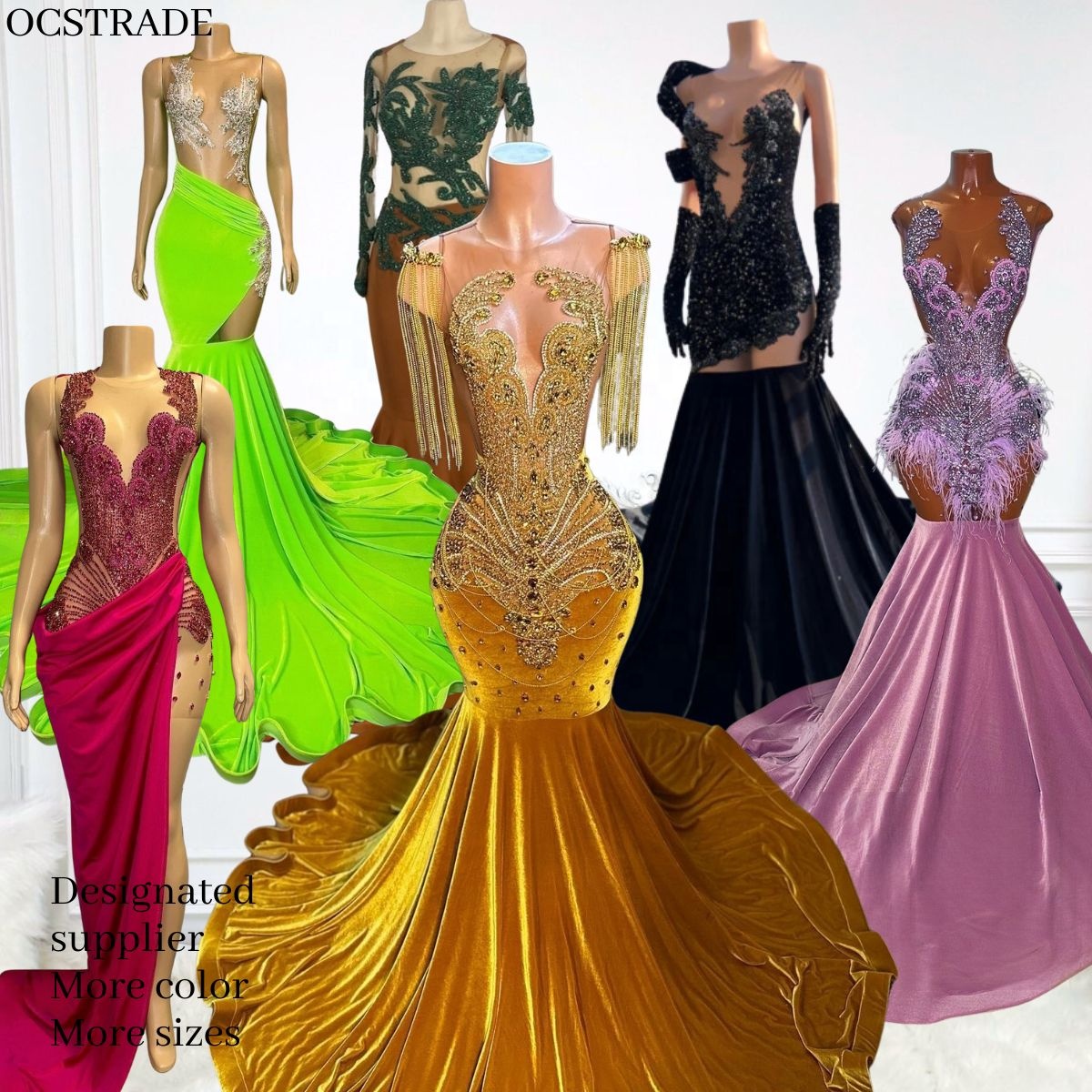 Blue Pink Combination Dress Women's Summer Maxi Style