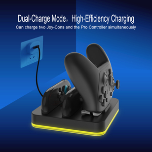 แท่นชาร์จเร็วแบบสองช่องพร้อมไฟ RGB ป้องกันการชาร์จเกิน สำหรับ <span class=keywords><strong>Nintendo</strong></span> <span class=keywords><strong>Switch</strong></span> 2 JoyCon อุปกรณ์เสริมสำหรับเล่นเกม - Product Image 4
