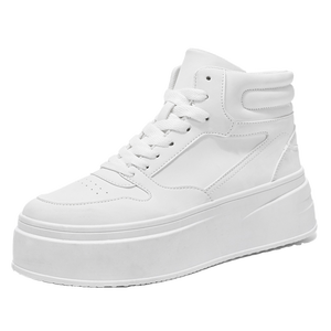 <span class=keywords><strong>Scarpe</strong></span> da <span class=keywords><strong>uomo</strong></span> bianche in microfibra <span class=keywords><strong>con</strong></span> <span class=keywords><strong>tacco</strong></span> nascosto da 12 cm, plateau spesso in stile coreano, rialzo invisibile da 10 cm, perfette per cosplay - Product Image 1