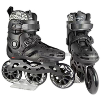 Patins à roulettes de slalom professionnels Fengquan 2025 personnalisés à 3 roues en PU, cadre en aluminium CNC bicolore
