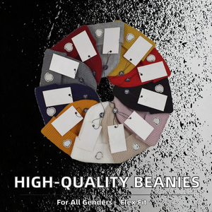 Gorros de Punto Elásticos de <span class=keywords><strong>Invierno</strong></span> de Alta Calidad para Hombre y Mujer, Venta al por Mayor de Fábrica, Gorros de <span class=keywords><strong>Marca</strong></span>, Característica de Tejido Común - Product Image 2