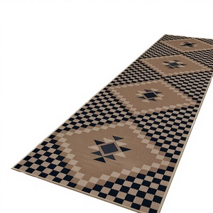 Alfombra Lavable Antideslizante <span class=keywords><strong>LIVEBOX</strong></span> Easy Classic, Diseño a Cuadros, Fabricada a Máquina, 2x8, Negra, para Pasillo, Cocina, Lavadero, Dormitorio - Product Image 3