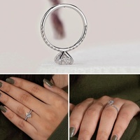 Anillo de Compromiso Solitario con Diamante Cultivado en Laboratorio de 2 Quilates, Corte Ovalado, Cuatro Puntas, Banda Pavé, Oro Sólido de 10K/14K/18K, Certificado IGI, CVD/HPHT, Personalizado