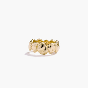 Modern 9K Gold Cluster <b>Ring</b> With 18K Gold Plated Finish Unisex Fashion Jewelry Daily Wear Gift Style - Product Image 1