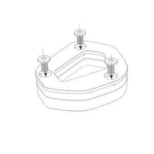 Pour Honda NT700V <span class=keywords><strong>DEAUVILLE</strong></span> ABS 2006-2014 2015 2016 NT 700 V <span class=keywords><strong>DEAUVILLE</strong></span> pied béquille latérale agrandisseur plaque Pad béquille Extension - Product Image 2