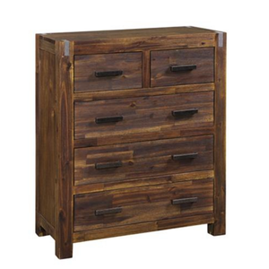 PANAMA RANGE Armoire en bois 5 tiroirs de marque Tallboy Mobilier de chambre à coucher en bois de fabricant du Vietnam - Product Image 3