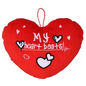 مخصص لطيف الأحمر القلب أفخم لعب المفاتيح تعزيز أزياء هدايا عيد الحب شكل قلب أفخم وسادة وسادة